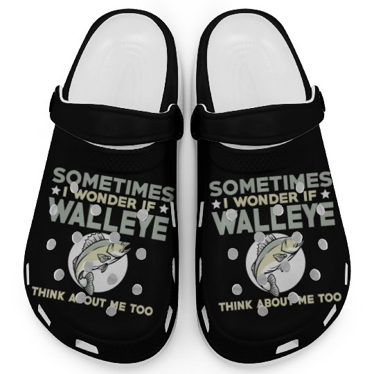 Funny Walleye Fishing Lover Clogs