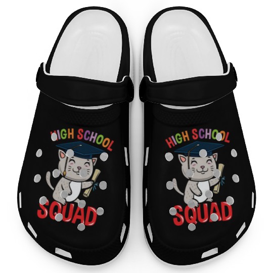 High School Squad Cat Back To School Clogs