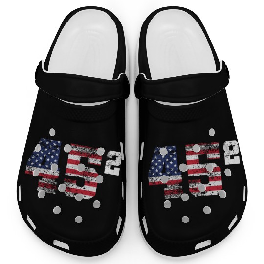 Trump 45 Squared Republican Clogs