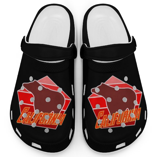California Bear Flag Clogs