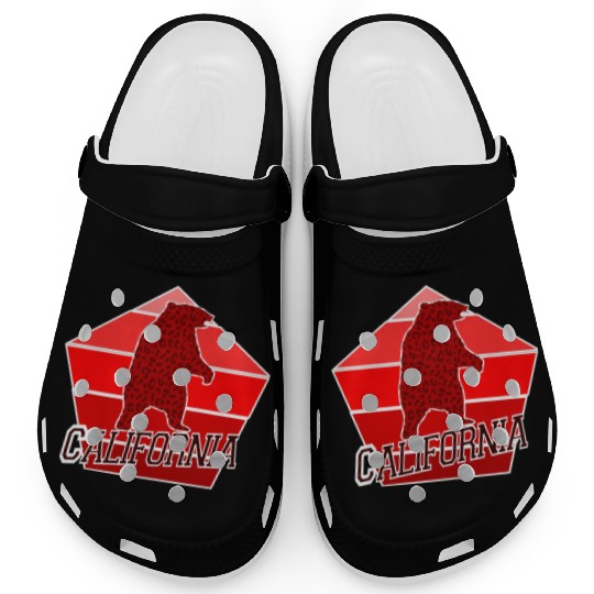 California Bear Flag Clogs