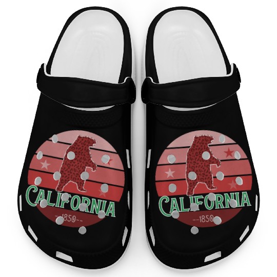 California Bear Flag Clogs