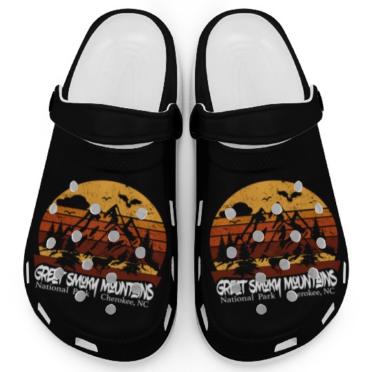 Great Smoky Mountains Cherokee Nc Vintage Souvenir Clogs