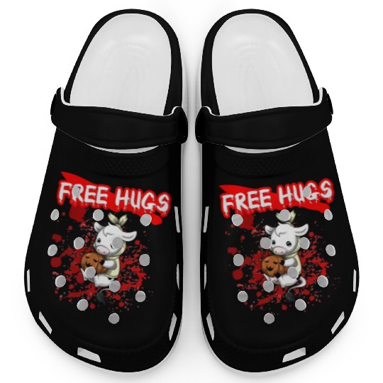 Free Hugs Halloween Sarcasm Scary Creepy Costume Clogs