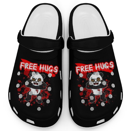 Free Hugs Halloween Sarcasm Scary Creepy Costume Clogs