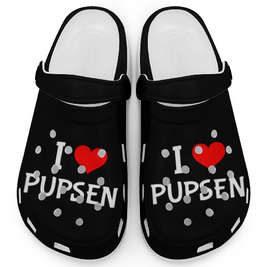 Mom Dad Baby Funny I Love Pupsen Clogs
