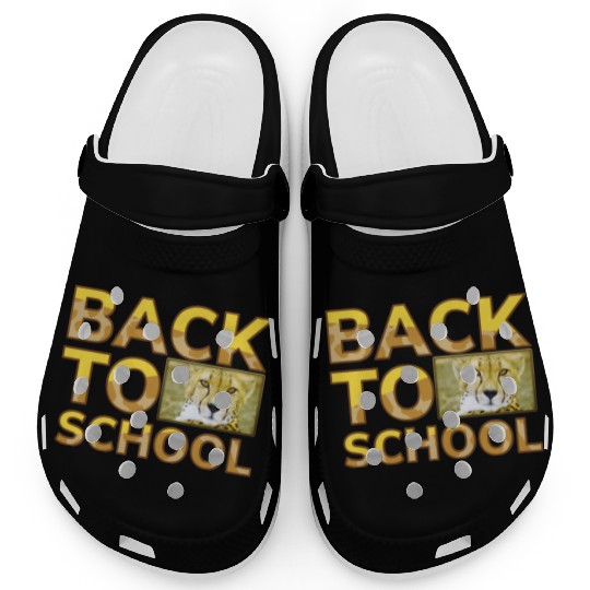Back to school leopard print Clogs