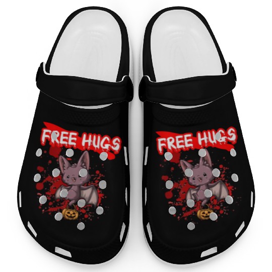 Free Hugs Halloween Sarcasm Scary Creepy Costume Clogs