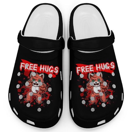 Free Hugs Halloween Sarcasm Scary Creepy Costume Clogs