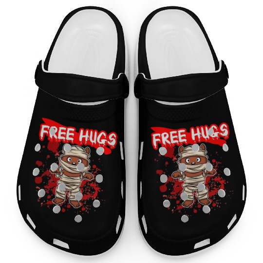 Free Hugs Halloween Sarcasm Scary Creepy Costume Clogs