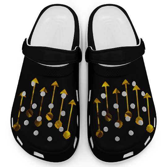 Be Brave Little Arrow (gold) Clogs
