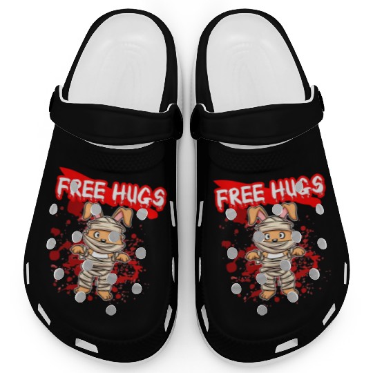 Free Hugs Halloween Sarcasm Scary Creepy Costume Clogs
