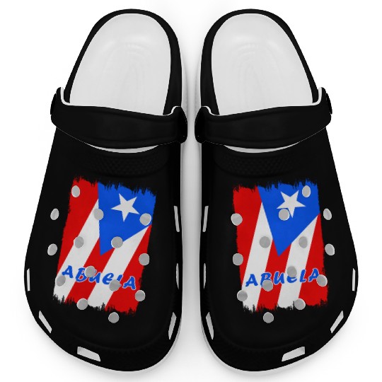 Puerto Rico grandmother flags design Clogs