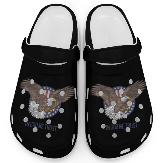 In God We Trust - Bald Eagle - Patriotic Clogs