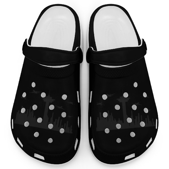 Air Traffic Controller Aircraft Aviation Aviator Clogs