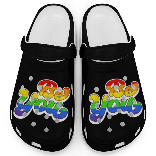 Be You, LGBT Rainbow Clogs