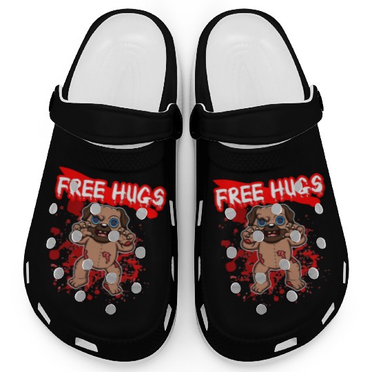 Free Hugs Halloween Sarcasm Scary Creepy Costume Clogs