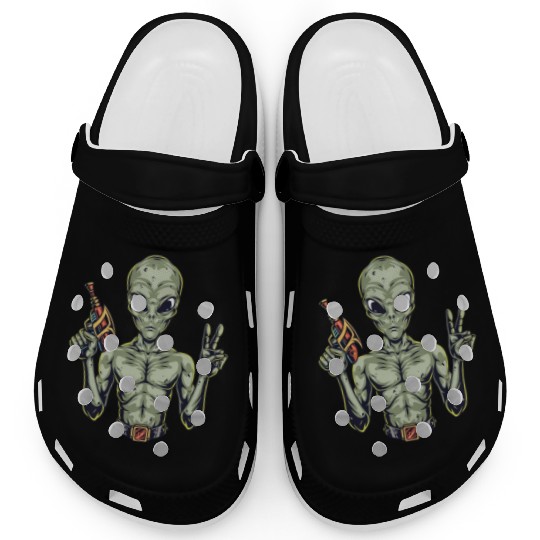 We Come In Peace Alien Clogs