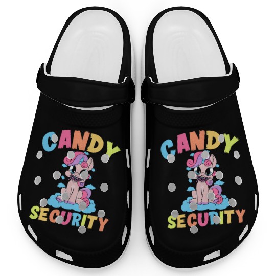 Candy Security Funny Easy Unicorn Halloween Costum Clogs
