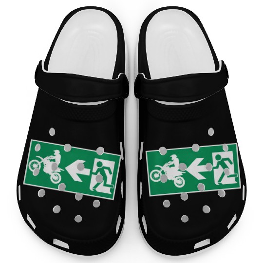 Emergency Exit Motorcycle Motocross Crossbike Clogs