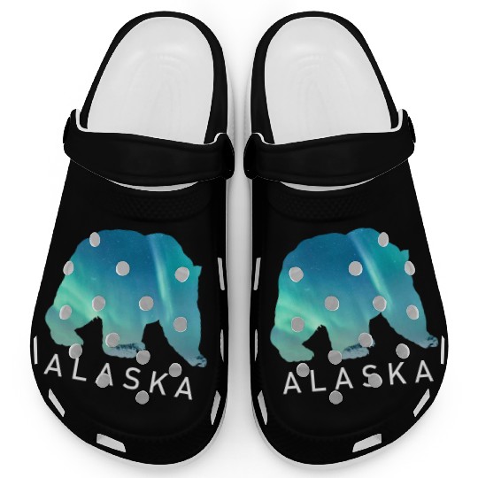 Alaska Gift USA Natur Bär Denali Grizzly Wald Clogs