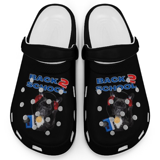 FRENCH BULLDOG BACK 2 SCHOOL aka BACK TO SCHOOL Clogs