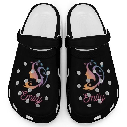 Emily Name Epic Feminine Woman, Girl, Lady, Wife Clogs