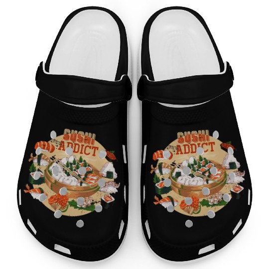 Funny Sushi Addict Asian Food Lover Sushi Clogs