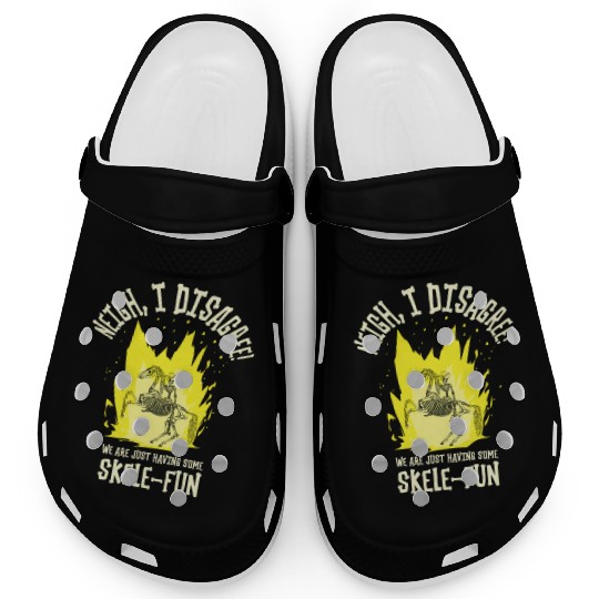 Halloween Cowboy Skeleton Fun Horse Riding Clogs