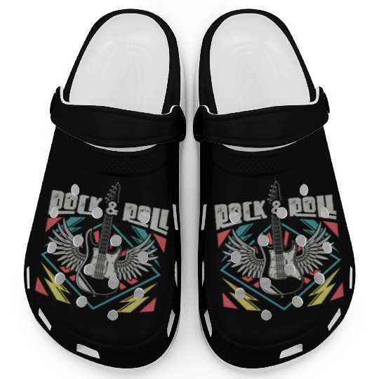 Rock and Roll Music Lover Guitar Player Clogs