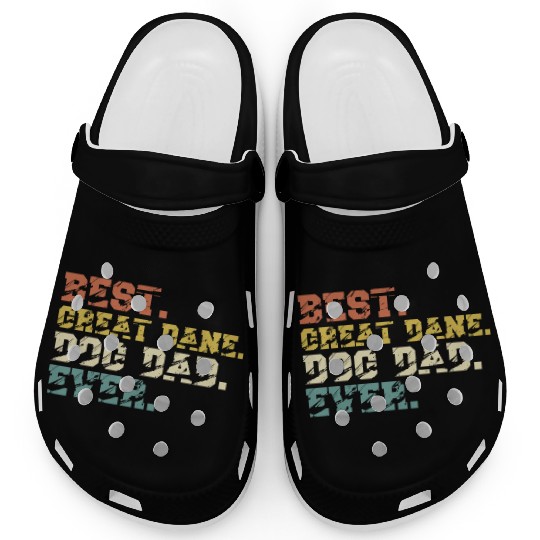 Best Great Dane Dog Dad Ever Vintage Clogs