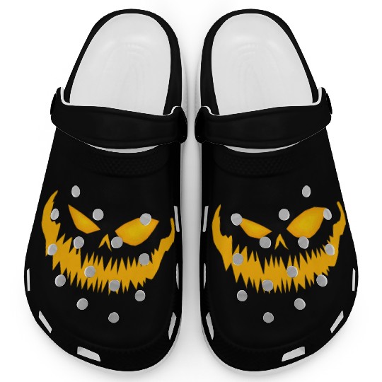 Jack O Lantern Spooky Pumpkin Face Halloween Clogs