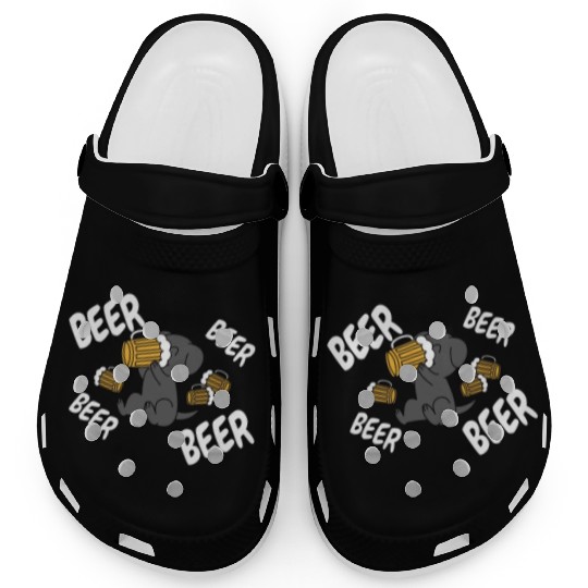 Great Dane Drinking Beer Clogs