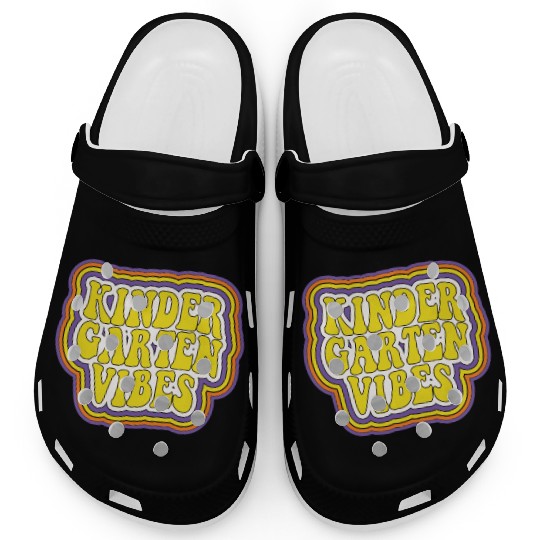 Kindergarten Vibes Retro Back To School Clogs