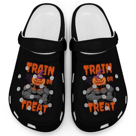 Train Or Treat Muscular Jack O Lanterns Clogs