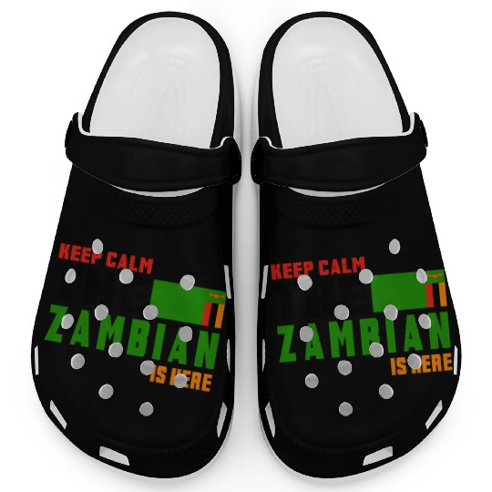 Keep calm Zambia flags design Clogs