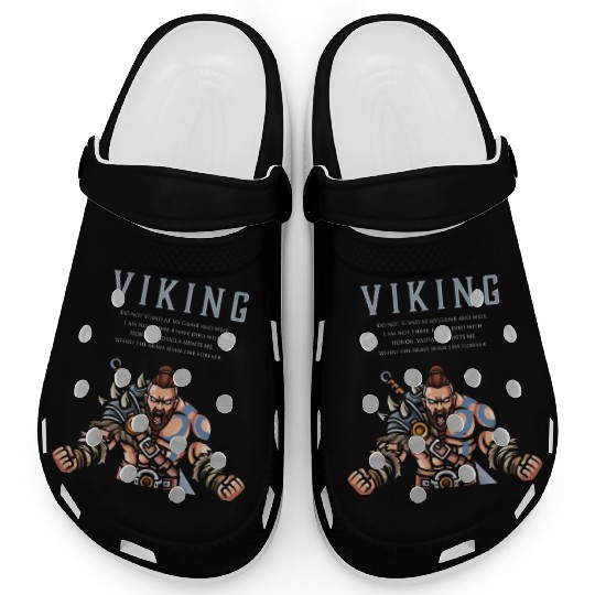 Viking Warrior Valhalla Awaits Me 2 Clogs