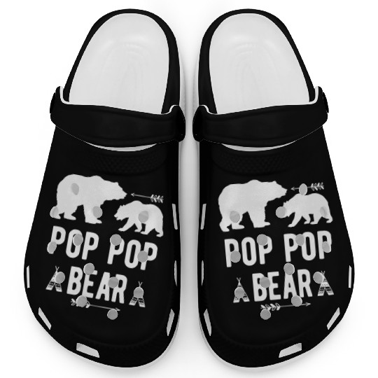 Pop Pop Bear Arrow Grandpa Bear Grandparents Clogs