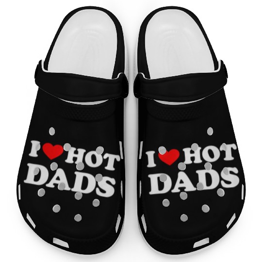 I Love Hot Dads Clogs