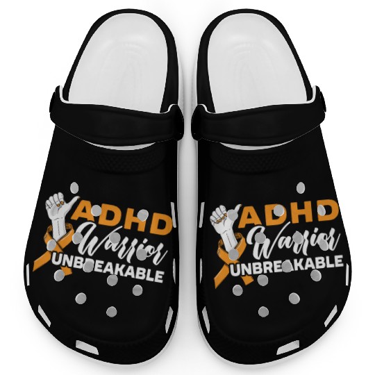 ADHD Warrior Unbreakable Embrace Neurodiversity Clogs