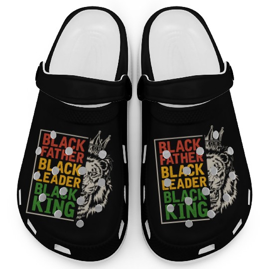 Black Dad Men Afro Lion African Daddy Clogs