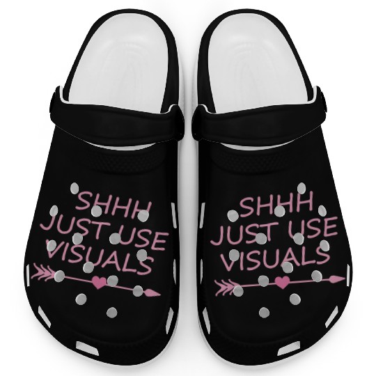 Special Education Teacher SPED Funny Shhh Just Use Clogs