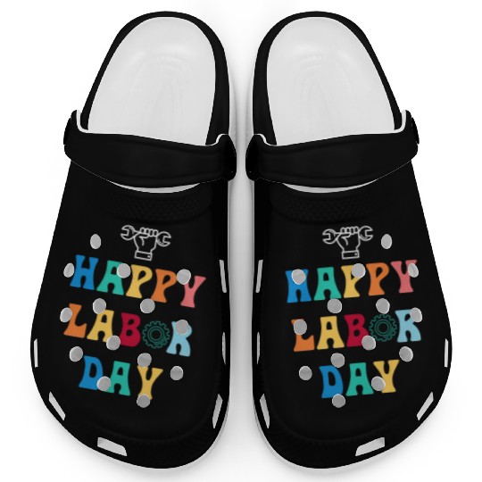Happy Labor Day For Men Women Kids Clogs