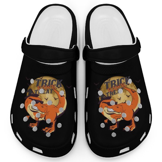 Dino trick rawr treat dinosaur gift for Halloween Clogs
