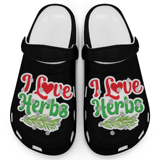I Love Herbs Gardening Herb Herbalism Herbalist Clogs