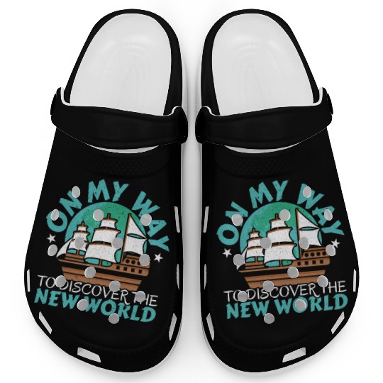 On The Way To Discover The New World Columbus Day Clogs