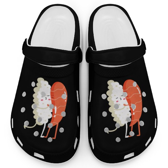 Sushi Japanese Food Kissing Lover Valentine Clogs