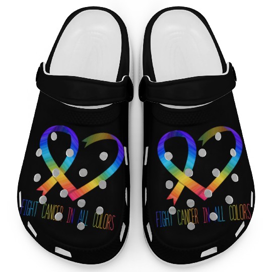 Cancer Sucks In Every Color Fighter Fight Support Clogs