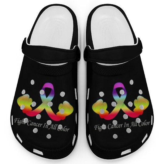 Cancer Sucks In Every Color Fighter Fight Support Clogs