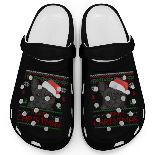 French Bulldog Merry Christmas Dog Lover Clogs